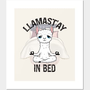 Llamast'ay In Bed Funny Llama Posters and Art